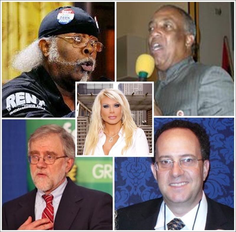 Clockwise from top left: Jimmy McMillan, Charles Barron, Warren Redlich, Howie Hawkins, Kristin Davis